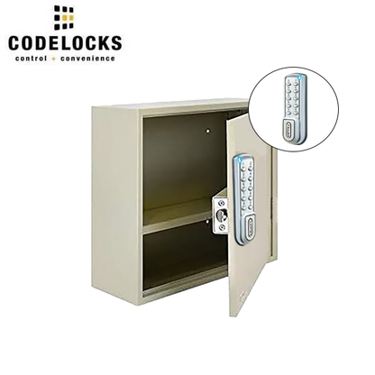 Code Lock - Storage Cabinet with Removable Shelf w/ KL1200 - Silver Grey - Cabinet Lock - IP54 - Battery Override - Optional Size - UHS Hardware