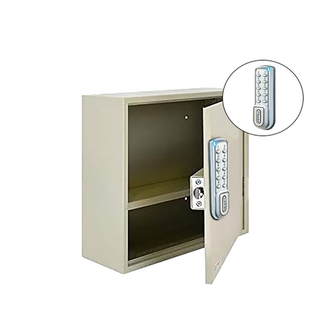 Code Lock - Storage Cabinet with Removable Shelf w/ KL1200 - Silver Grey - Cabinet Lock - IP54 - Battery Override - Optional Size - UHS Hardware