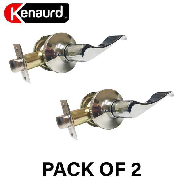 2x Premium Lever Set Handle Lock - Passage - BC- Bright Chrome (2 For 1) - UHS Hardware