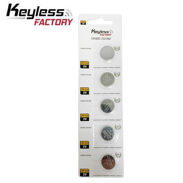 KeylessFactory - CR1620- 3V Lithium Battery (5-Pack) - UHS Hardware