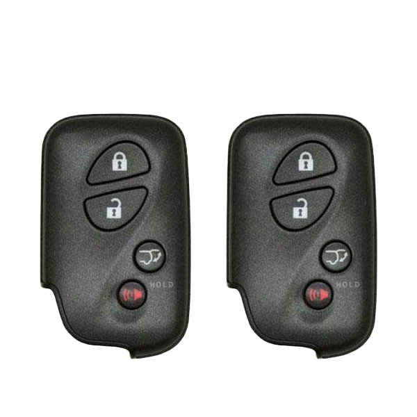 2 x 2008-2016 Lexus LX570 / RX350 / 4-Button Smart Key w/ Hatch / PN: 89904-60A00 / HYQ14AEM (AFTERMARKET) (Pack Of 2) - UHS Hardware