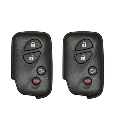 2 x 2008-2016 Lexus LX570 / RX350 / 4-Button Smart Key w/ Hatch / PN: 89904-60A00 / HYQ14AEM (AFTERMARKET) (Pack Of 2) - UHS Hardware