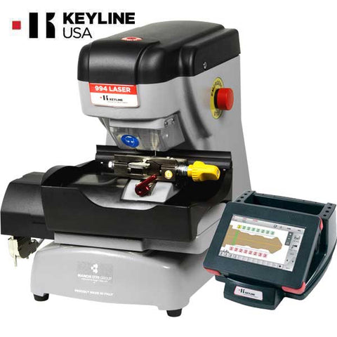 Keyline - 994 Laser - High Security Key Code Cutting Machine w/ 2 Jaws (A & C) - UHS Hardware