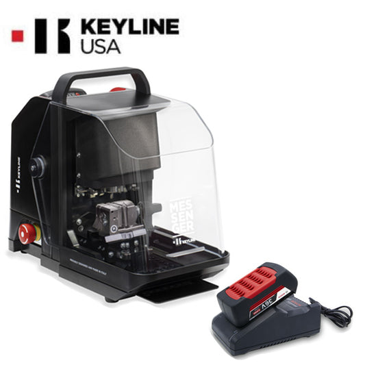 Keyline - Messenger - Key Cutting Machine - With Battery and Charger - For Edge Cut - Laser - Dimple Keys
