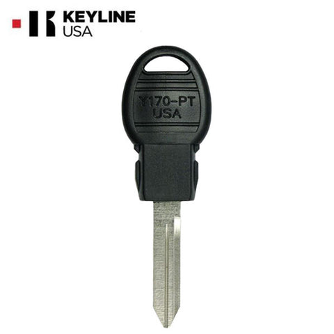 Keyline / Y170 / 2008-2019 Chrysler Dodge Jeep Transponder Key / POD Style (KLN-Y170-PT-SK) - UHS Hardware