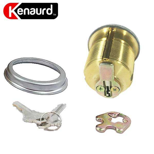 Premium Mortise Cylinder -1-1/2"  - US3 - Polished Brass - (SC1 / KW1) - UHS Hardware