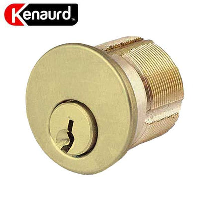 Premium Mortise Cylinder - 1-1/8" - US3 - Polished Brass - (SC1 / KW1) - UHS Hardware