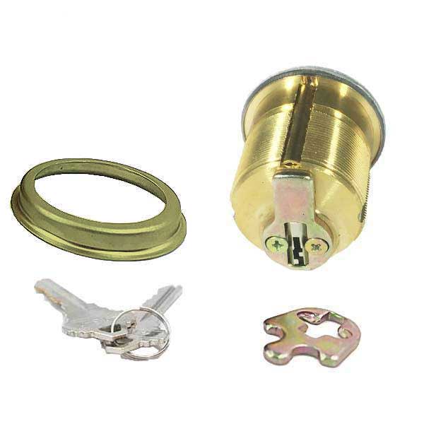 Premium Mortise Cylinder - 1-1/8" - US3 - Polished Brass - (SC1 / KW1) - UHS Hardware
