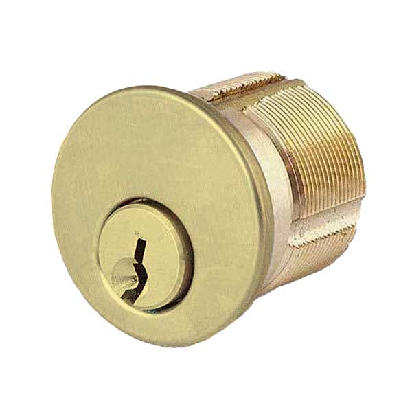 Premium Mortise Cylinder - 1-1/8" - US3 - Polished Brass - (SC1 / KW1) - UHS Hardware