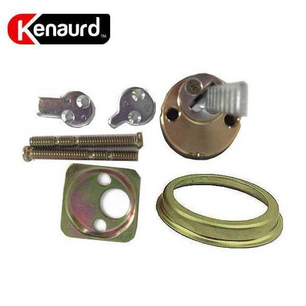5 x Key Controlled - Rim / Mortise Combo Cylinder - 1-1/8" - US3 - Polished Brass (Pack of 5) - UHS Hardware