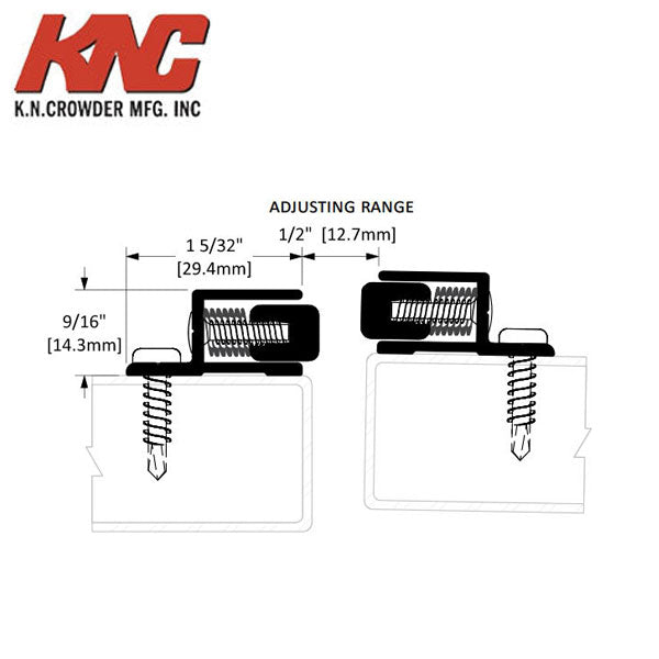 KNC - W40MBA - Two-Piece Adjustable Astragal - 80" - Magnetic Insert - Dark Bronze Anodized - UHS Hardware