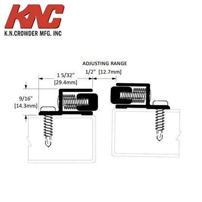 KNC - W40MBA - Two-Piece Adjustable Astragal - 80" - Magnetic Insert - Dark Bronze Anodized - UHS Hardware