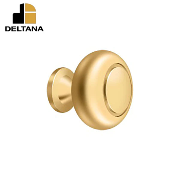 Deltana - Knob Round w/ Groove - Optional Finish