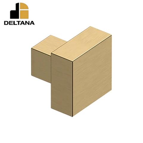 Deltana - Modern Square Knob - 1-1/4" x 1-1/4" - Solid Brass - Optional Finish