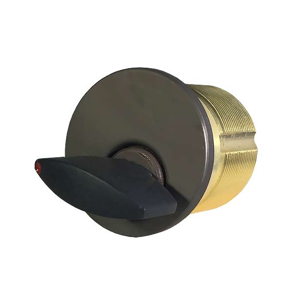 Premium Thumb-Turn Mortise Cylinder - 1" - 10B - Oil Rubbed Bronze / Black - UHS Hardware