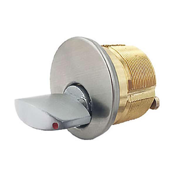 10 x Premium Thumb-Turn Mortise Cylinder - 1-1/8" - 26D - Satin Chrome (Pack of 10) - UHS Hardware
