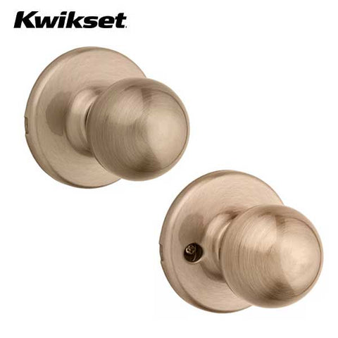 Kwikset - Polo Knob Set - Round Rose - Optional Finish - Optional Function - Grade 3 - UHS Hardware
