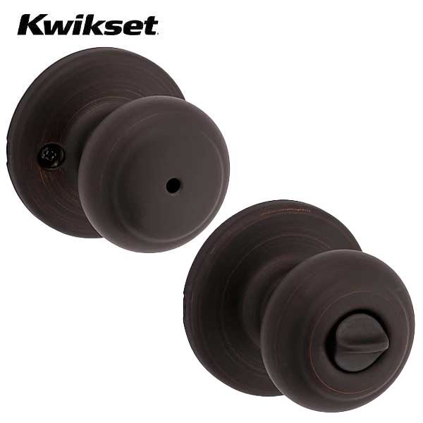 Kwikset - Cove Knob Set - Round Rose - Optional Finish - Optional Function - Grade 3 - UHS Hardware