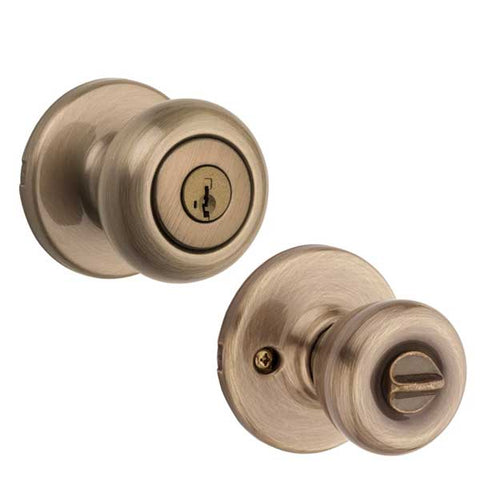 Kwikset - 400CV - Cove Knob Set - Round Rose - Optional Finish - Entrance - SmartKey Technology - Grade 3 - UHS Hardware