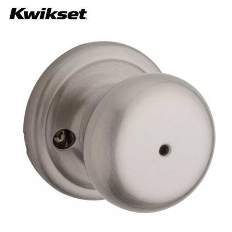Kwikset - 730H - Hancock Knob - Round Rose - Privacy - 15 - Satin Nickel - Grade 2 - UHS Hardware