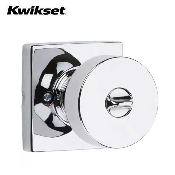 730PSK - Pismo Knob - Square Rose - Privacy - 26 - Polished Chrome - UHS Hardware