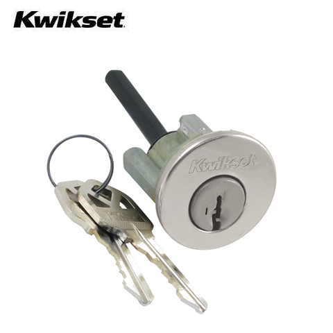 Kwikset - 83281 - 780/980 Deadbolt SmartKey Security Cylinder w/ Housing - 15 - Satin Nickel - UHS Hardware