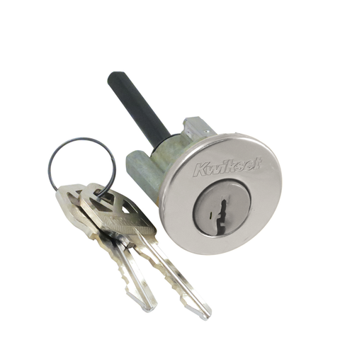 Kwikset - 83281 - 780/980 Deadbolt SmartKey Security Cylinder w/ Housing - 15 - Satin Nickel - UHS Hardware