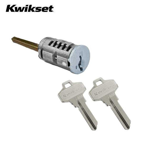Kwikset - SmartKey SC1 Schlage Cylinder For Single Cylinder Low Profile Deadbolt - Silver Finish - UHS Hardware