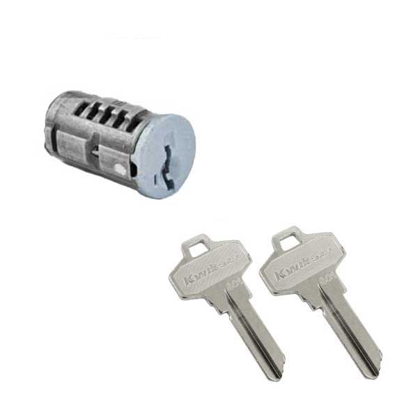 Kwikset - SmartKey SC1 Schlage Cylinder For Half Round Chassis Knobs & Levers - Silver Finish - UHS Hardware