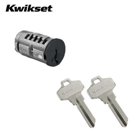 Kwikset - SmartKey SC1 Schlage Cylinder For Half Round Chassis Knobs & Levers - Black Finish - UHS Hardware