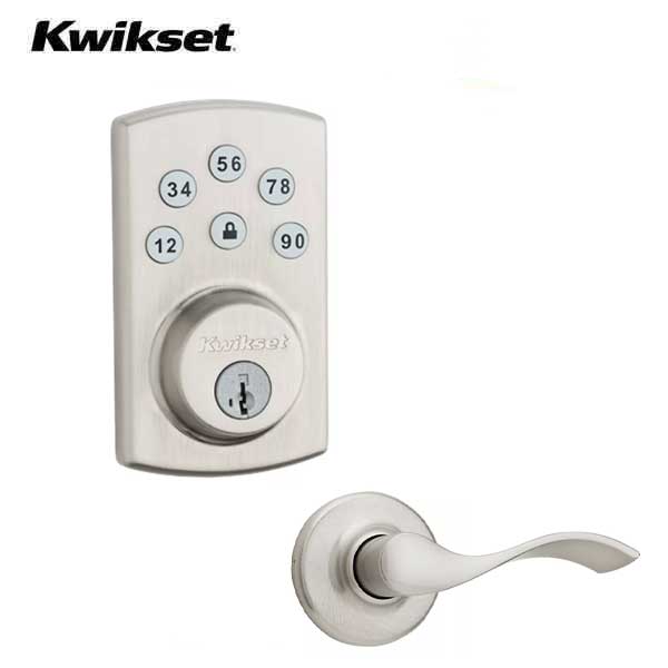 Kwikset - Powerbolt2 Electronic Deadbolt with Balboa Lever - US15 - Satin Nickel - UHS Hardware