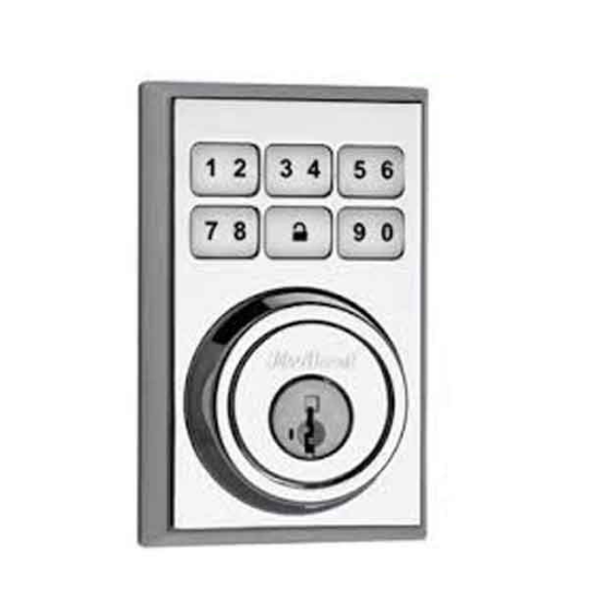 Kwikset - SmartCode 910 - Electronic Contemporary  Deadbolt w/ Home Connect & Z-Wave - US26D - Satin Chrome - UHS Hardware