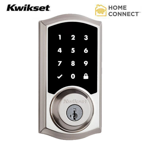 Kwikset - SmartCode 916 - Traditional Electronic Deadbolt  w/ Home Connect (Amazon Key Edition) - SmartKey Technology - 15 - Satin Nickel - UHS Hardware