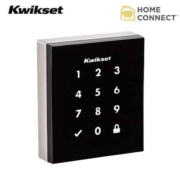 Kwikset - Obsidian - Electronic Touchscreen Smart Deadbolt - 15- Satin Nickel - Home Connect (Amazon Key Edition) - UHS Hardware