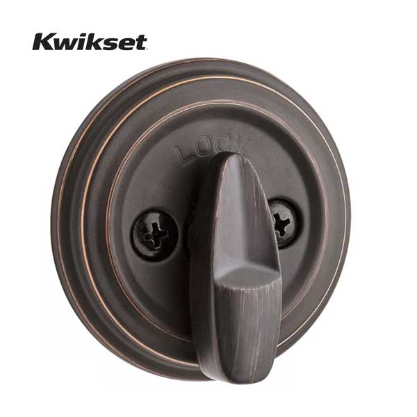 Kwikset 980 Deadbolt Single Cylinder Round Rose 11P Veneti –  UHS Hardware