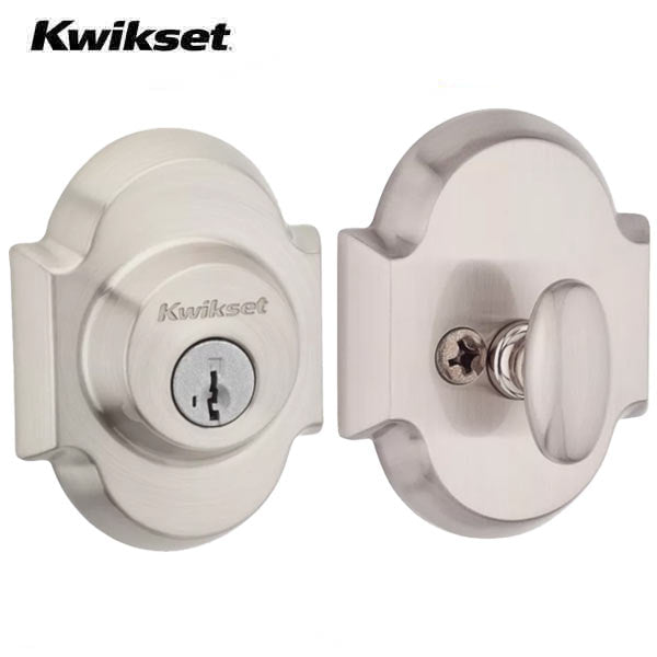 Kwikset - 980 - Deadbolt - Single Cylinder - Austin Rose - 15 - Satin Nickel - SmartKey Technology - Grade 1 - UHS Hardware