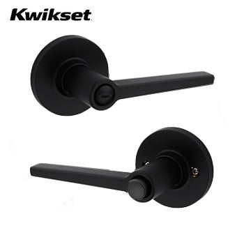Kwikset - SL4000DAL - Daylon Lever Set - Round Rose - 514 - Satin Black Finish - Privacy - Grade 3 - UHS Hardware