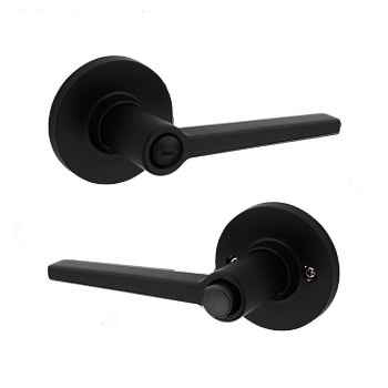 Kwikset - SL4000DAL - Daylon Lever Set - Round Rose - 514 - Satin Black Finish - Privacy - Grade 3 - UHS Hardware