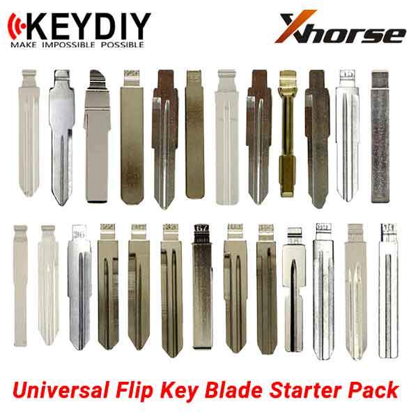 Flip Key Blades STARTER PACK For Xhorse / Keydiy Universal Flip Key Remotes - UHS Hardware