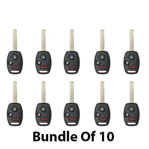 2007-2015 Honda / 3-Button Remote Head Key / MLBHLIK-1T (AFTERMARKET) (BUNDLE OF 10) - UHS Hardware