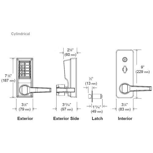 Simplex Lp 1010 Simplex - LR1011 - Mechanical Push Button Cylindrical Lever Set - 2¾ ...