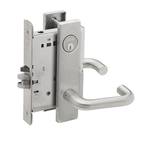 Schlage - L9050P - L Series Mortise Lock - Entrance / Office - Keyed Cylinder - Optional Lever - Fired Rated - Satin Chrome - Grade 1