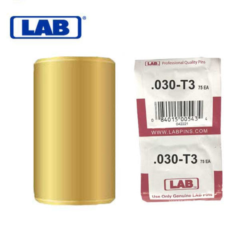 LAB - .003 - Universal Top Flat Pins - Size .030 - 030S4 - Smart-Pac of 150 - UHS Hardware