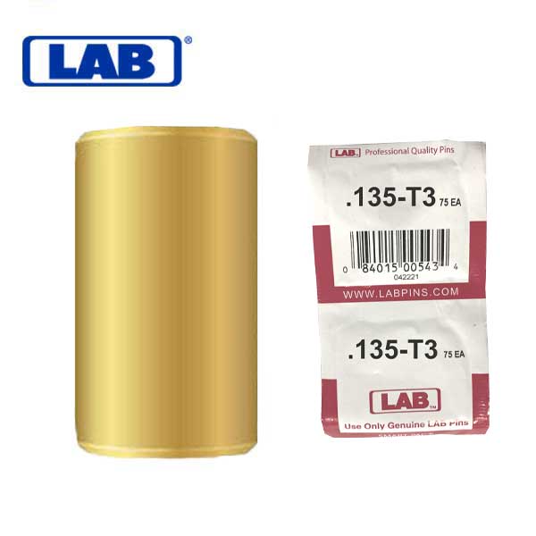 LAB - .003 - Universal Top Flat Pins - Size .135 - 135S43 - Smart-Pac of 150 - UHS Hardware