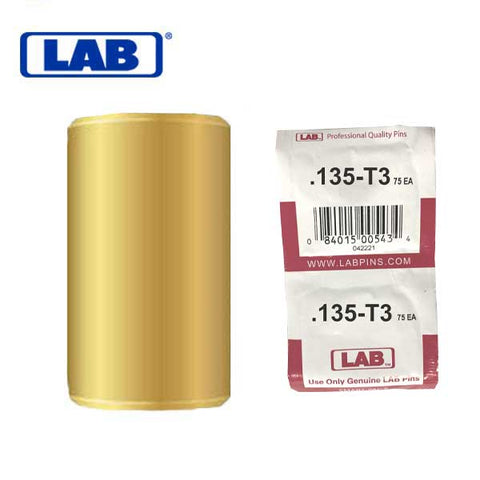LAB - .003 - Universal Top Flat Pins - Size .135 - 135S43 - Smart-Pac of 150 - UHS Hardware
