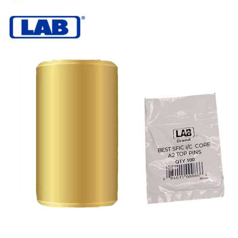 LAB - BEST A2 Top Pins - SFIC - I/C Core - PolyBag Pack of 100 - UHS Hardware