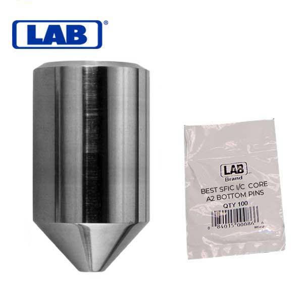 LAB - BEST A2 Bottom Pins - SFIC - I/C Core - PolyBag Pack of 100 - UHS Hardware