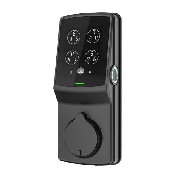 Lockly - PGD728FMB - Secure PLUS Biometric Electronic Deadbolt - Fingerprint Reader - Bluetooth - Matte Black - UHS Hardware