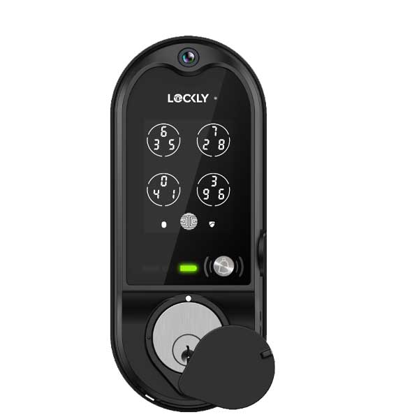 Lockly - PGD798MB - Vision Doorbell Video Camera Smart Lock Deadbolt - Fingerprint Reader - Bluetooth - WiFi Hub - Matte Black - UHS Hardware