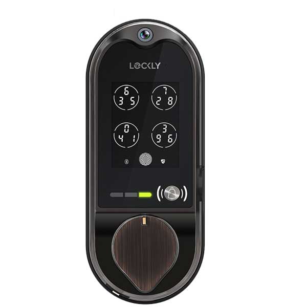 Lockly - PGD798VB - Vision Doorbell Video Camera Smart Lock Deadbolt - Fingerprint Reader - Bluetooth - WiFi Hub - Venetian Bronze - UHS Hardware